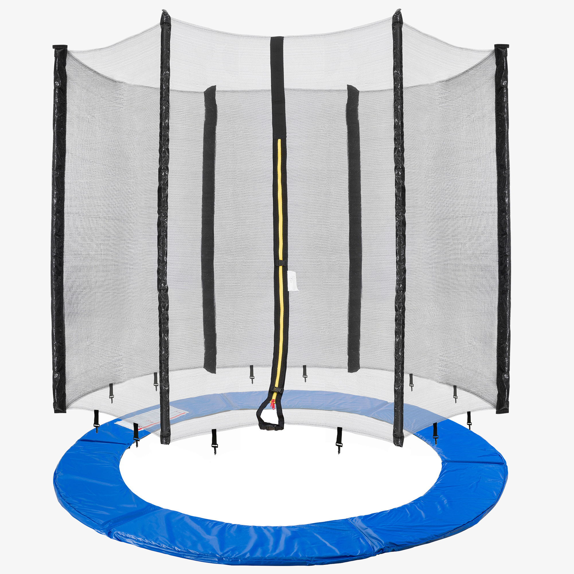 Arebos Set Edge Cover Blue & Net para 6 postes y cama elástica Ø 244cm - Resistente a la intemperie