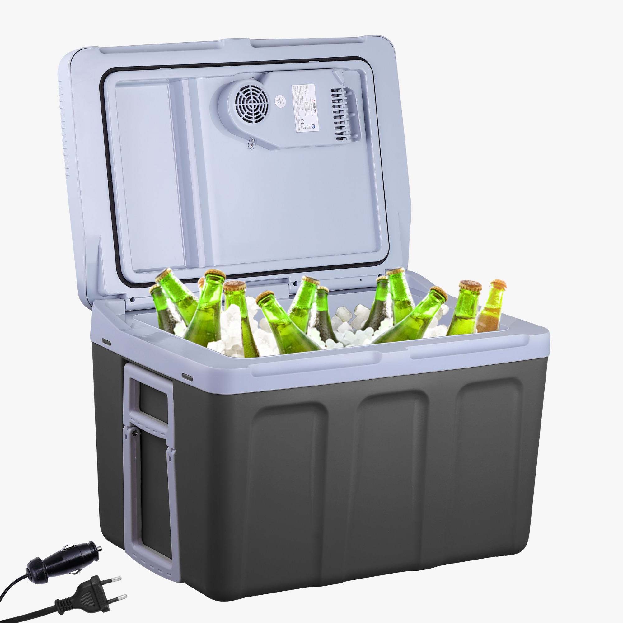 Arebos Nevera portátil termoeléctrica 40L - car & socket, coche y enchufe, nevera móvil
