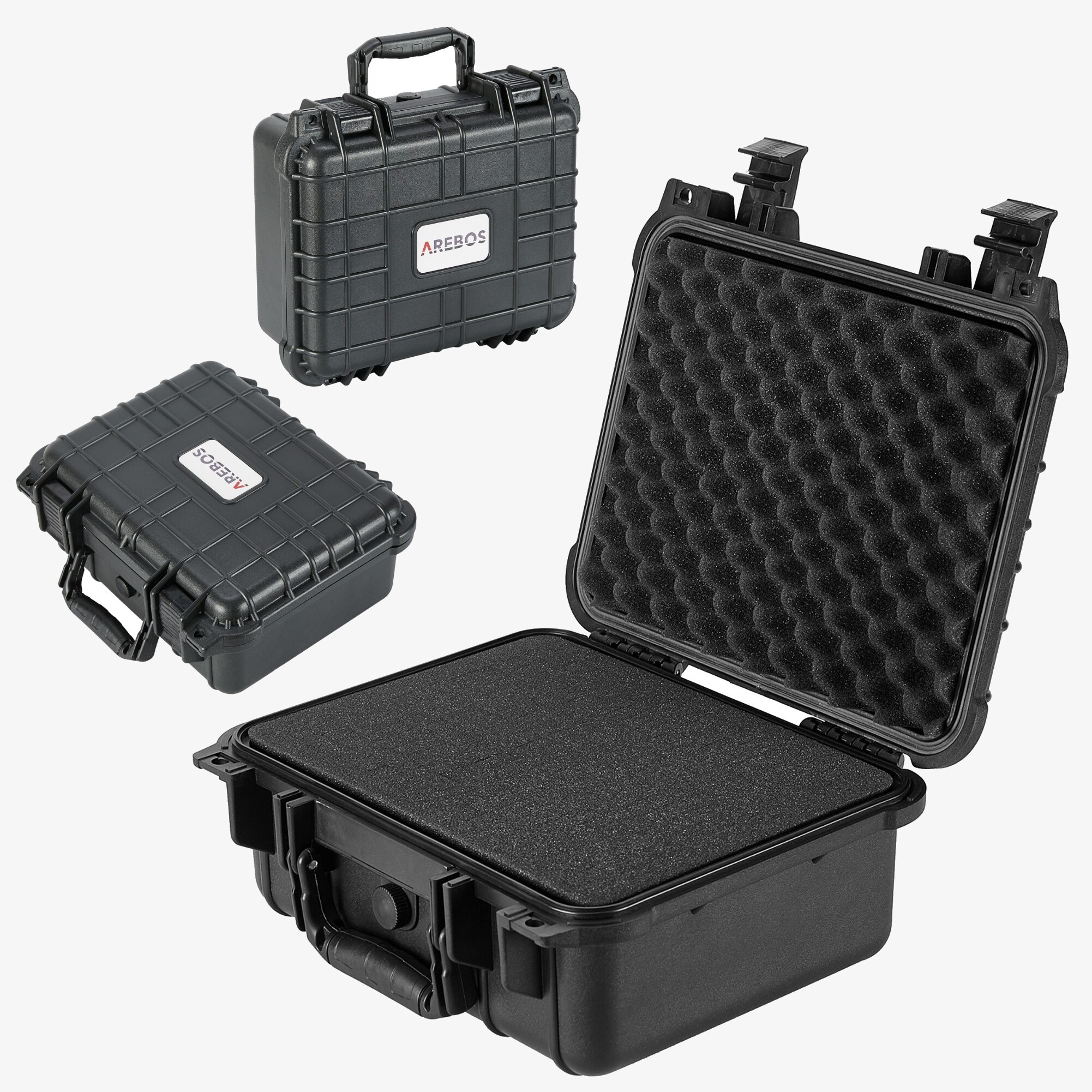 Arebos Estuche para cámara 15L carcasa rígida,universal,fotográfico, a prueba de polvo,resistente a la intemperie