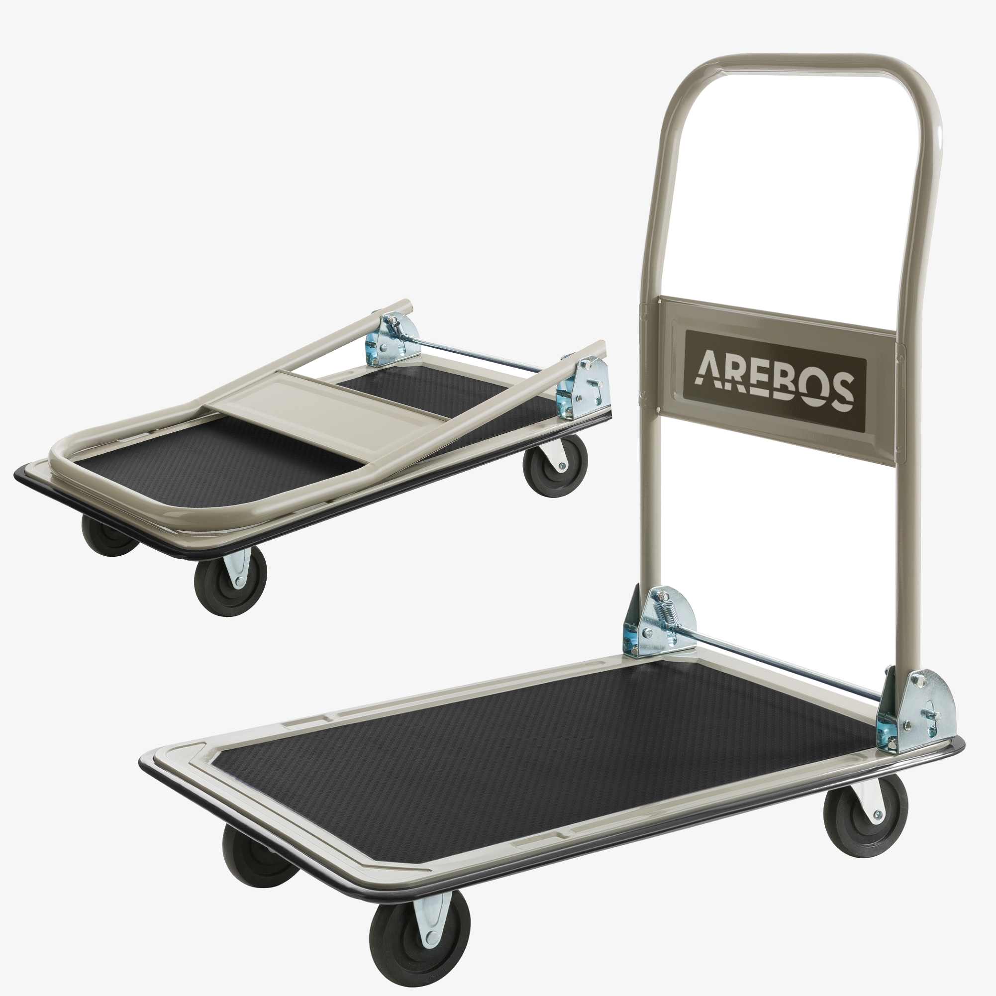 Arebos Plataforma rodante carro de transporte 150kg - carro de carga plegable,con ruedas giratorias