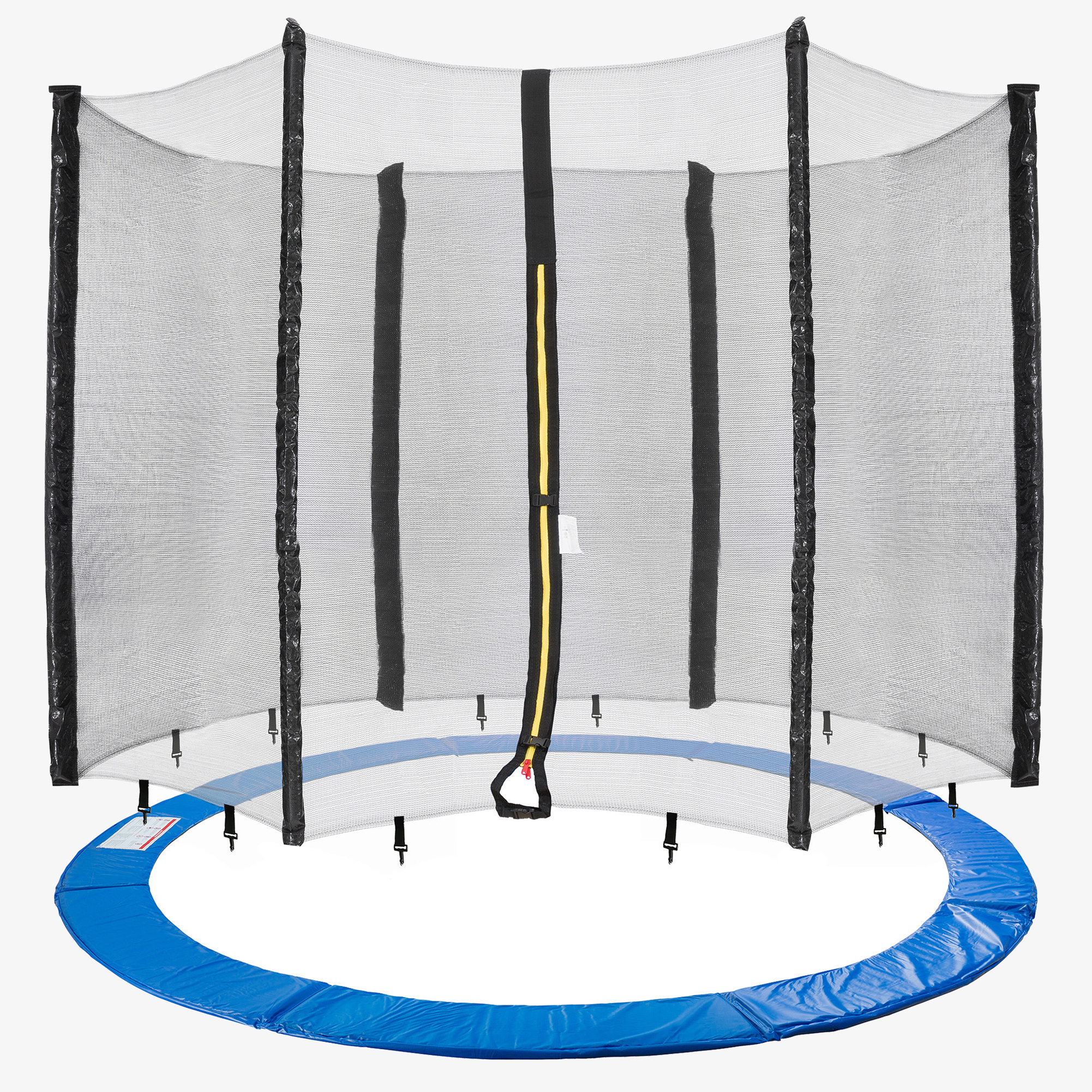 Arebos Set Edge Cover Blue & Net para 6 postes y cama elástica Ø 305cm - Resistente a la intemperie