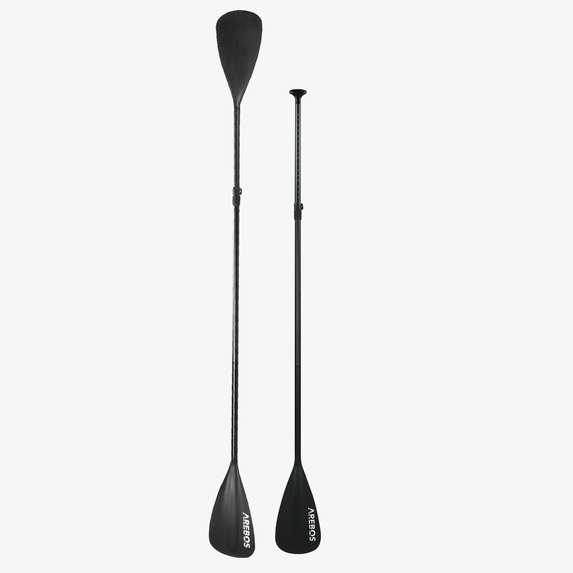 Arebos SUP Board - Stand UP Paddle - Remo doble de aluminio 2 en 1 - 156-215cm