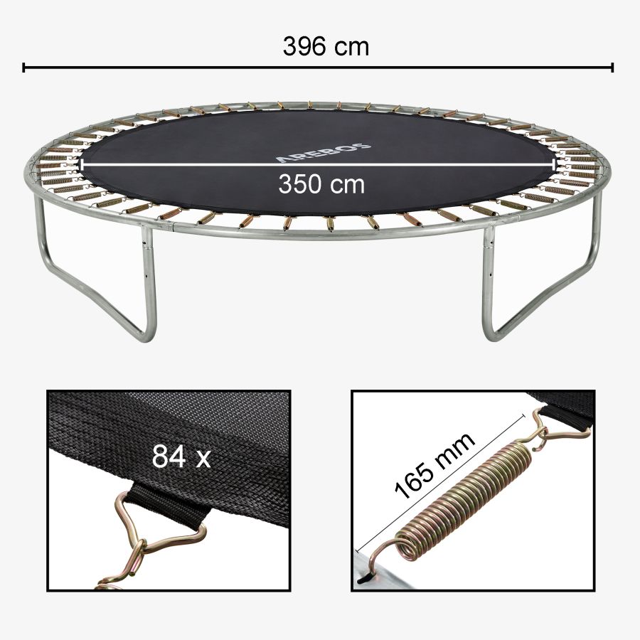 Colchoneta de trampolín 396 cm 84 ojales 165 mm