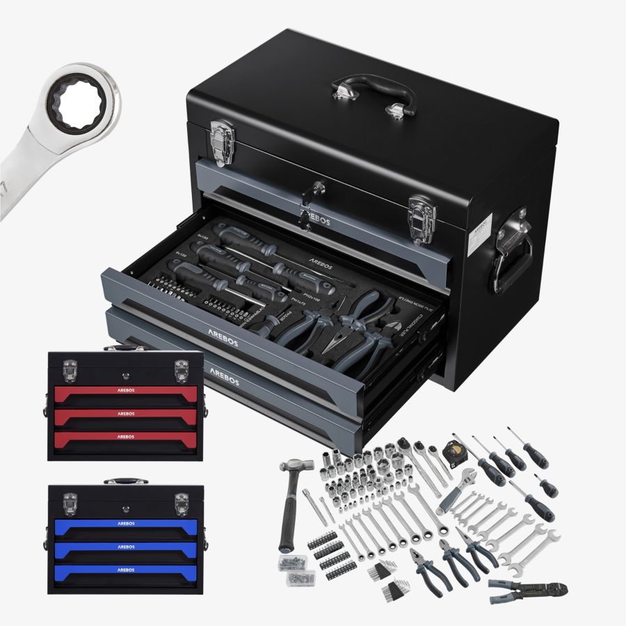 Caja de herramientas incl. 172 piezas antracita