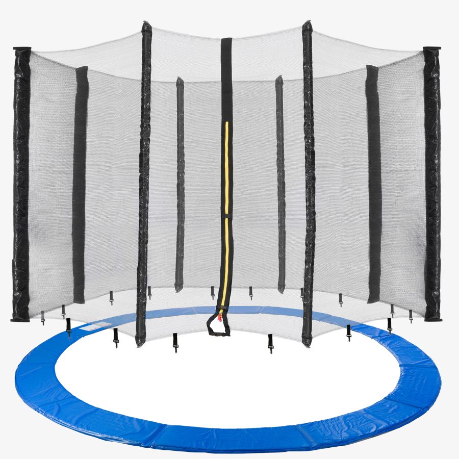 Cubierta de borde de cama elástica + red 460 cm 12 postes